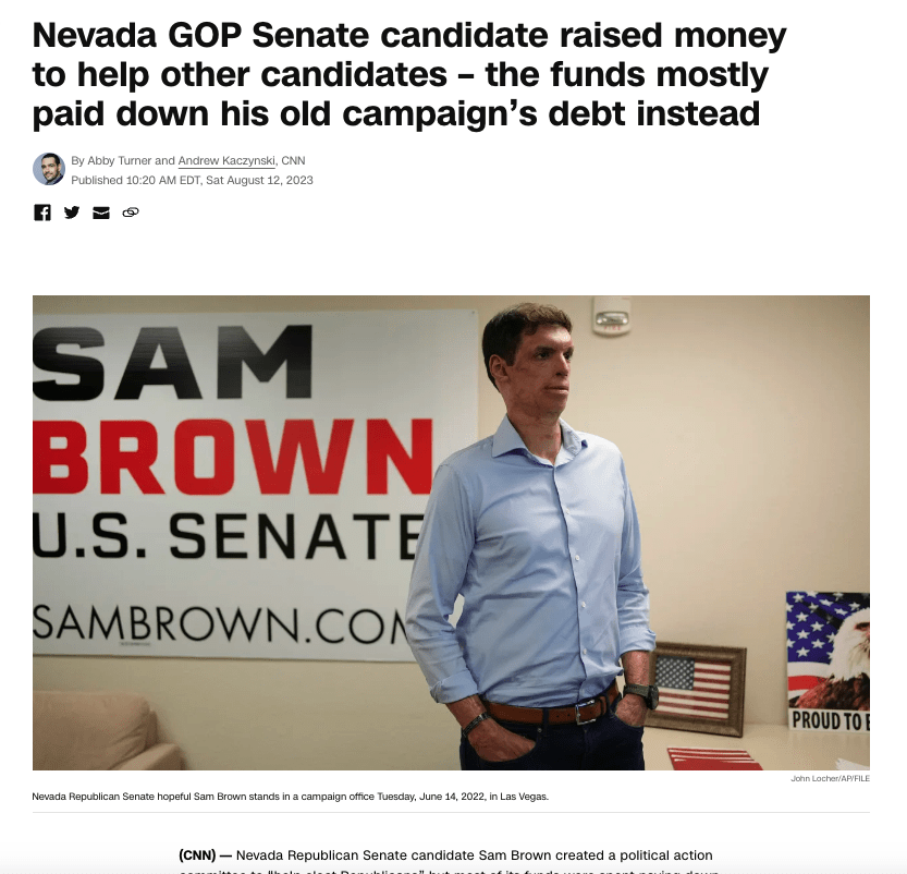 Sam Brown for U.S. Senate Nevada