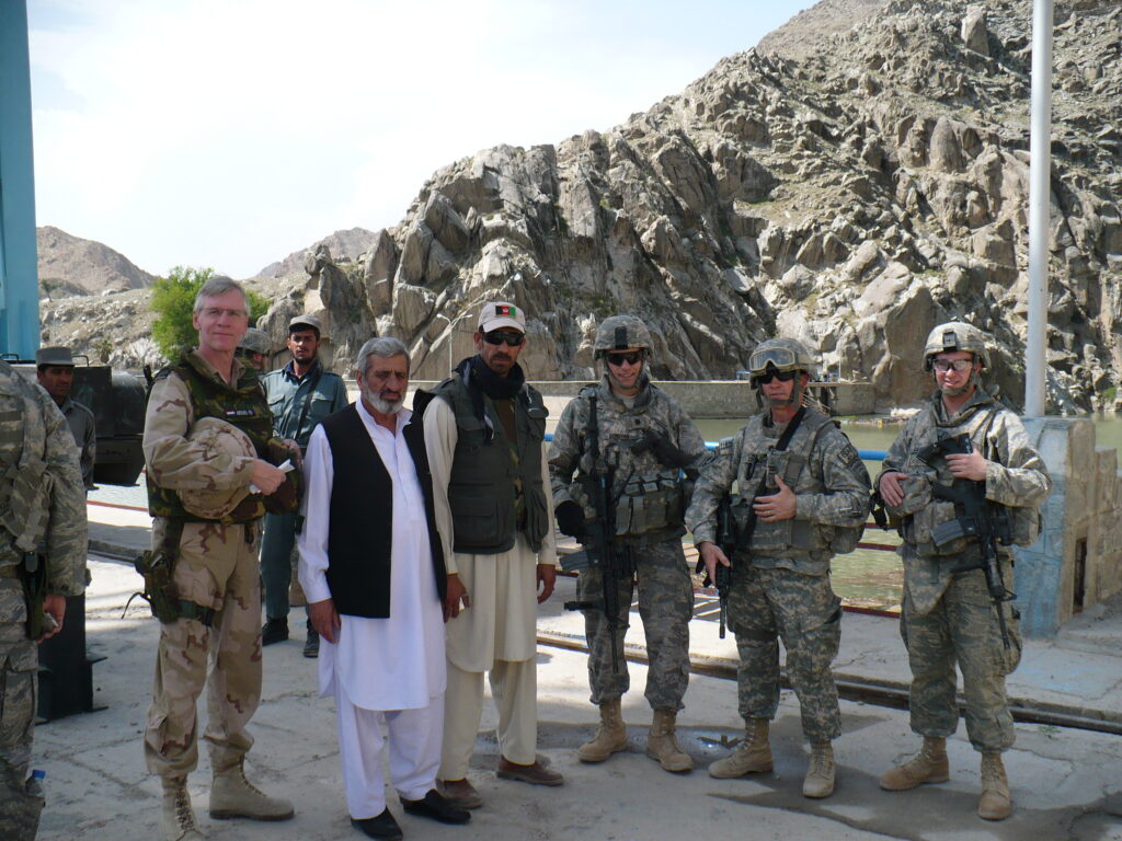 LTC Bill Conrad on Dam Near Jalalabad Afganisatn